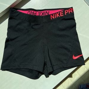 Nike | size s | black/pink 3” pros